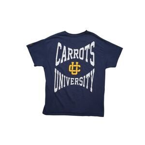 Carrots by Anwar Carrots University T-Shirt Navy Blue Size L Streetwear Logo Tee